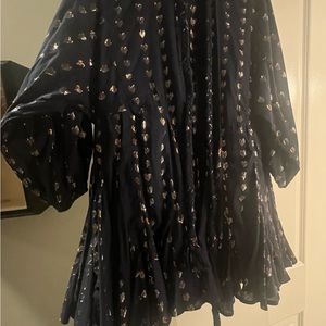 Rhode Ella Dress in metallic heart print